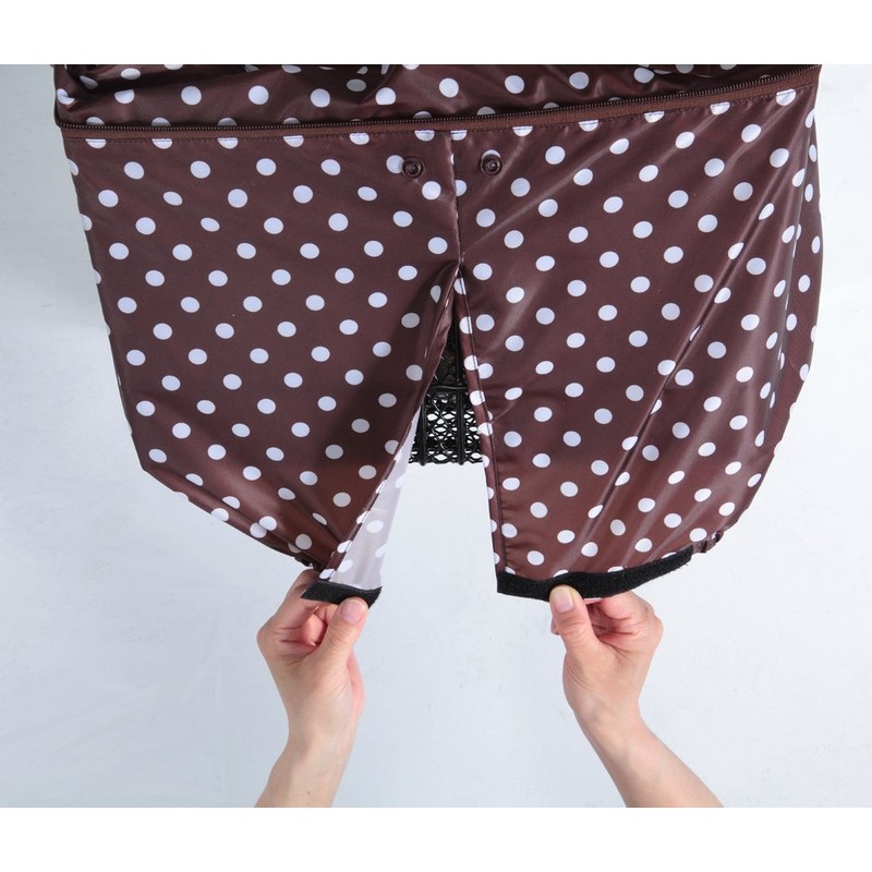 川住製作所(Kawasumi Seisakusyo) 自転車 2段式後カゴカバー KW-51BR ブラウンドット