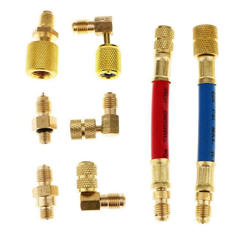 Riloer 8x A/C R12 R134A Air Conditioning Cooling Connection Adapter