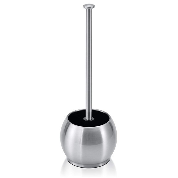ToiletTree Products Stainless Steel Plunger - Heavy Duty Toilet Bowl Plunger with Holder for Bathroom Essentials and House Cleaning Tools - Stainless Steel, 6.5” x 6.5” x 18.5”