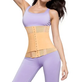 JXCTNNU Waist Trainer Abdominal Belt After Birth, Sweat Belt Abdomen, Postpartum Belly Wrap, Breathable Fabric, Fajas Corset, Waist Cinchers for Men and Women, beige