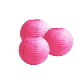 Pack of 3 Paper Lantern Lampshade Party Birthday Baby Shower Wedding Celebration Decoration (Hot Pink, 6" (15cm))