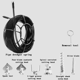 Machgrin Drain Cleaning Cable, 50 Feet x 7/8 Inch Hollow Core Cable, Sewer Cable, Drain Auger Cable Cleaner, Snake Clog Pipe Drain Cleaning Cable, Sewer Drain Auger Snake Pipe, (50 Feet x 7/8)