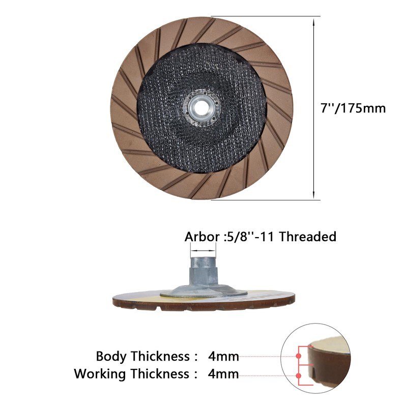 HONGUIS 7 inch Ceramic Bond Grinding Wheels,5/8"-11 Arbor Diamond Cup