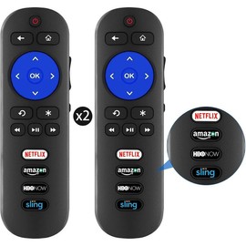 Pack of 2 Replacement Remote Compatible with All TCL  TV Remote, RC280 RC282 Remote for TCL 28 32 40 43 48 49 50 55 65 75 85 inch   TV, No Setup & Pair Requried