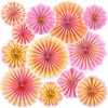 Boho Paper Fans Party Decorations Daisy Paper Flowers Hanging Fans