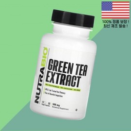 NutraBio Green Tea Extract 90 Veggie Capsules / 뉴트라바이오 녹차 그린티 추출물 500mg 식물성 베지캡슐 90정 NutraBio Green Tea Extract 90 Veggie Capsules