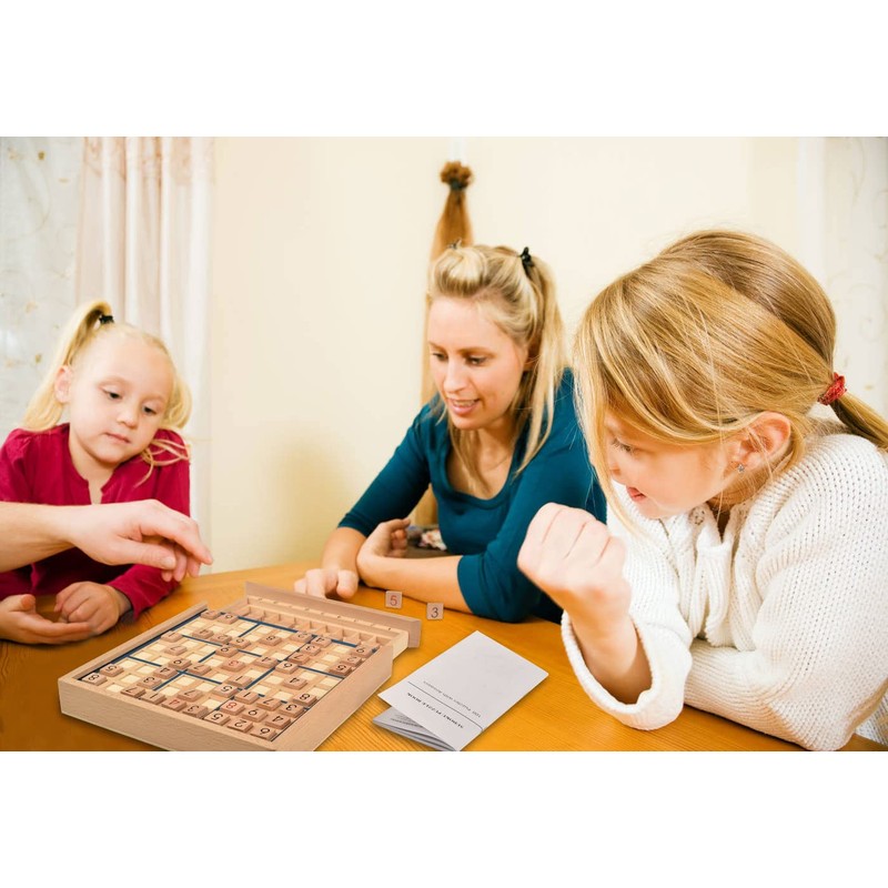 BOHS Wooden Sudoku Board Game with Drawer - with 100