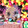 Summer Seaside Ferris Wheel Backdrop 8x6ft Tropical Palm Tree Sunset