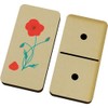 Azeeda 'A Poppy Losing Petals ' Domino Set & Box