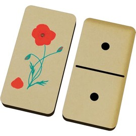 Azeeda 'A Poppy Losing Petals ' Domino Set & Box (DM00048317)