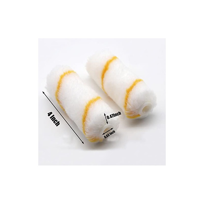 100 Pieces 4 Inch Paint Roller Covers Small Roller Nap