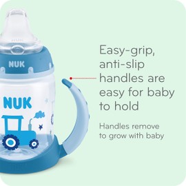 NUK NUK Learner Cup, 5oz, 2-Pack, Flowers C BPA Free, Spill Proof Sippy Cup