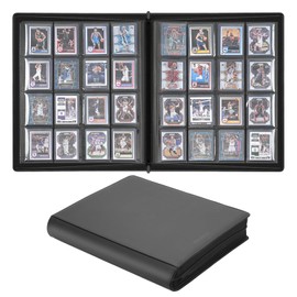 16-Pocket Toploader Binder Holds 640 3"x 4" 35PT Toploaders, Card Collection Albums with Sleeves for Sports Cards Rigid Cards