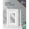 ZILLSEA Pure White Decorator Wall Plates, 4-Pack Switch Plates and