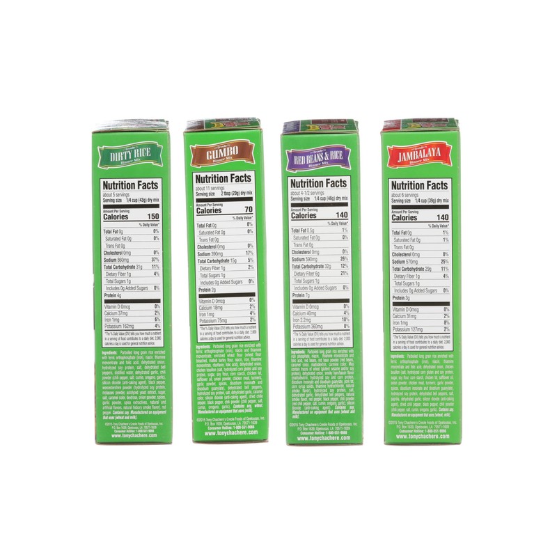 Tony Chachere Rice Dinner Mix, Variety Pack, 4 Count