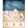 TINGSING Suede Necklace Display Stand Jewelry Bust Display Necklace Holder