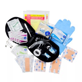 MFASCO Personal First Aid Kit Black Canvas Case MFASCO