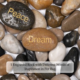 Ausluru 20lbs Mix Natural River Rocks, High-Polished Pebbles for Plants Garden, 1-2 inch Decorative Mix Stones, Ideal for Fish Tank, Vases, Crafting, Home Decor and Garden Landscaping Rocks,Mix