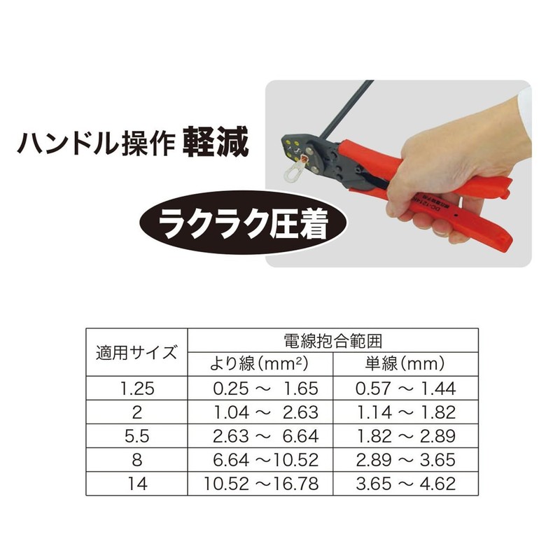 densan Crimping Tool Bare Terminal PB Sleeve for DC –