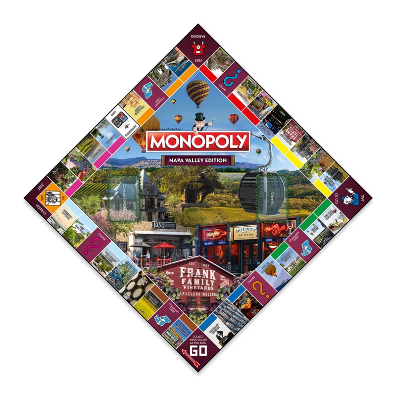 Monopoly Board Game - Napa Valley Edition: 2-6 Players Family
