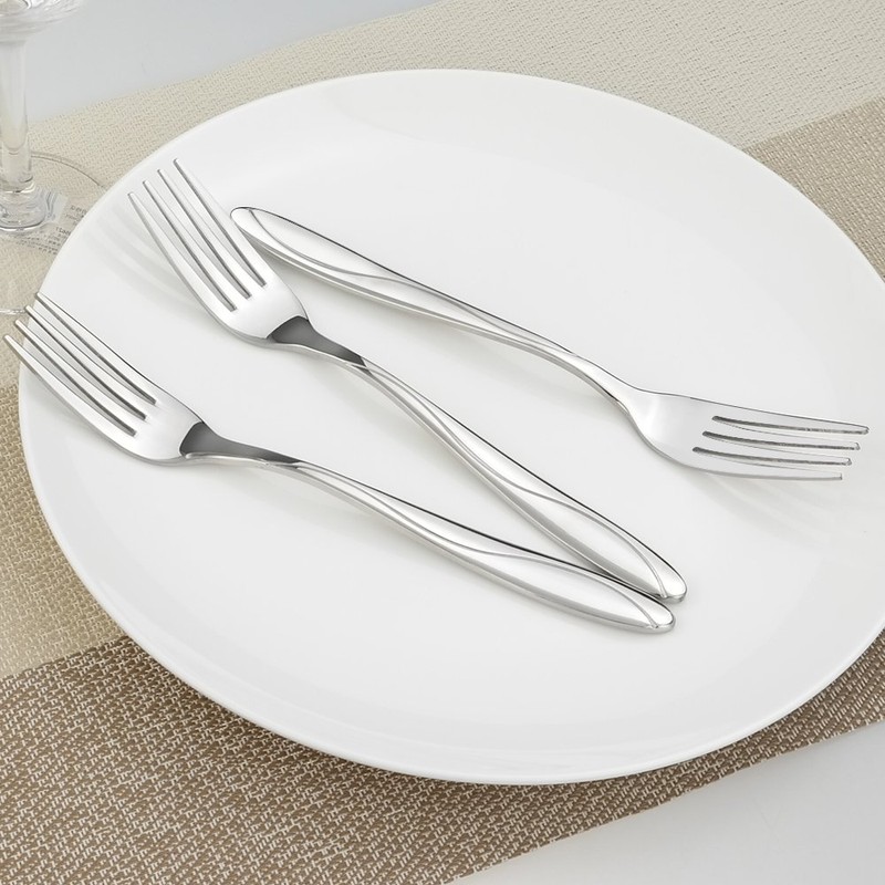 Qskely 12 Pieces Dinner Forks, Stainless Steel