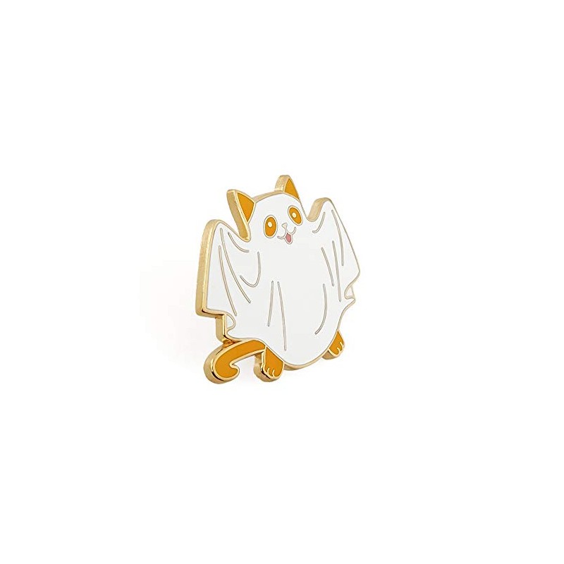 Pinsanity Cute Ghost Cat Enamel Lapel pin