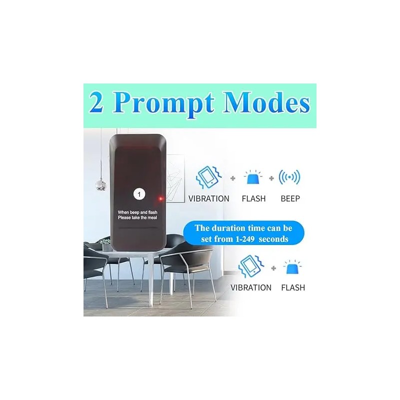 New Restaurant Pager System Pagers Black and White Wireless Calling