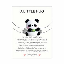 Pocket Hug Gift Panda Little Hug Panda Gifts Mini Animal Pocket Hug Decoration Cute Pocket Keepsake Ornament Positive Good Luck Gifts Emotional Support Gift for Friends Lovers Birthday Valentines