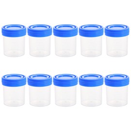 POPETPOP Containers Sample Cups 50Pcs Sterile Specimen Cups with Lids, 40ml Container Specimen Collection Cup Test Cup without Lable Laboratory Sample Plastic Containers