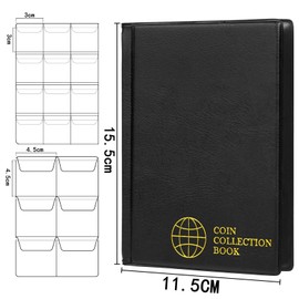 Coin Album, Holds 60 Cards, Commemorative Coins, Case, Coins, Storage, 1 Piece, 45mm Diameter, Carrying Holder, Old Coins, Currency, Medals, Collecting Commemorative Coins, Collecting Files, Dustproof