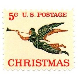 USA Postage Stamp Single 1965 Christmas Angel With Trumpet Issue 5 Cent Scott #1276