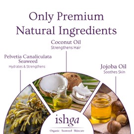 Ishga Seaweed Conditioner | Natural & Organic Haircare | Scottish Seaweed | for All Hair Types | Hydrating, Vegan & Cruelty Free | 8.80 Fluid Ounces