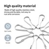 50 Pcs Flag Pole Clips,50mm Stainless Steel Flagpole Attachment,Lanyard Snap