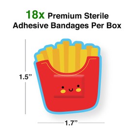 GAMAGO French Fries Bandages Bamboo Chopsticks Set - 4 Pairs of Adorably Cute Reusable Chop-Sticks - Easy Grip, Lightweight, Durable, 9.25 Inches