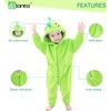 LOLANTA Boys Girls Dinosaur Costume Toddler's Dino Bodysuit Flannel Toddler