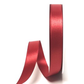 s.dekoda Satin Ribbon 25 m x 15 mm Red Cardinal Red Decorative Ribbon Satin