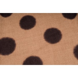 styleBREAKER 01017144 Women's XL Woven Scarf with Polka Dots Pattern and Short Fringes, Warm Winter Soft Stole, brown