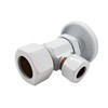 Westbrass D105-50 Round Handle Angle Stop Shut Off Valve, 1/2"