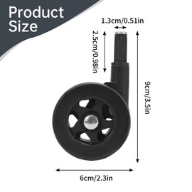 4Pcs Walker Wheels,Black Baby Walker & Rollator Replacement Wheels for Walkers Trend Strollers and Walkers