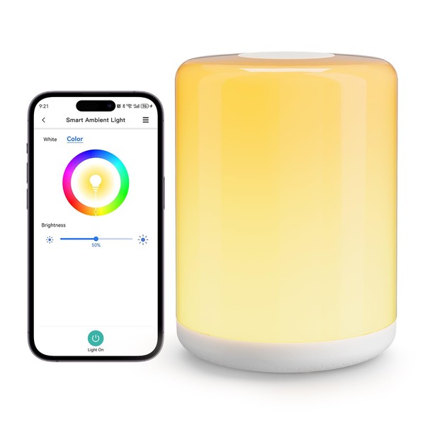 meross WLAN LED Bedside Lamp Touch Dimmable, Works with Apple