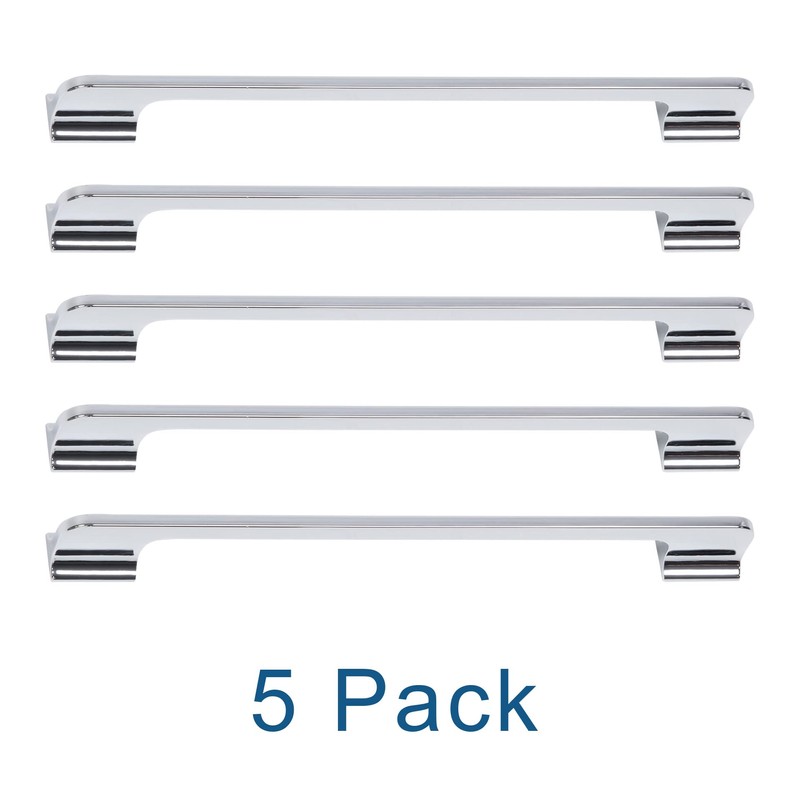 monti hardware | 5 Pack Polished Chrome 8.8 Inch Hole
