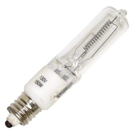 Hikari JD7015 - 150 Watt Halogen Light Bulb - JD - Mini Candelabra Base - Clear - 2,000 Life Hours - 2300 Lumens - 130 Volt