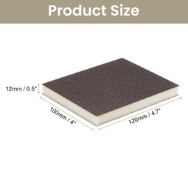 16 Pcs Sanding Sponges, Wet Dry Sanding Block, Sponge Sandpaper Block, 120-180 Grit Fine Sand Block Sponge, Reusable and Washable Sanding Blocks for Wood Drywall Metal Polis(Brown)
