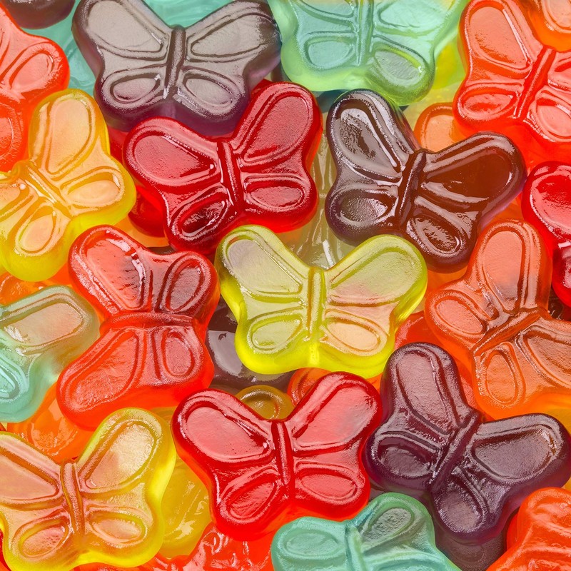 Albanese World's Best Mini Gummi Butterflies, 7.5 Ounce Peg Bag