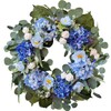WANNA-CUL 24 Inch Spring Hydrangea Wreaths for Front Door,Valentines Day