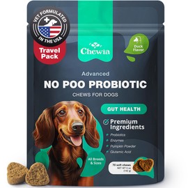 Coprophagia Deterrent - No Poo Chews for Dogs - Dog Probiotics for Digestive Health with Enzymes - Canine Stool Eating Deterrent - Digestive, Dental, Gut & Immune Health Treats - No Poop Eating
