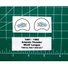 1991 - 1992 Orlando Thunder WLAF Football Gumball Helmets *DIECUT