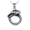 Feilok Men's Stainless Steel Necklace Chain 23" with Pendant Snake