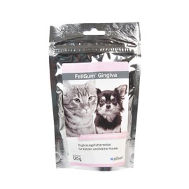 alfavet FeliGum Gingiva, unterstützt bei Zahnfleisch und Maulhöhlen Entzündung von Katze und Hund, Kaudrops, Ergänzungsfuttermittel, 120g