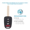 Keyless2Go Replacement for 4 Button Remote Head Key Honda MLBHLIK6-1TA